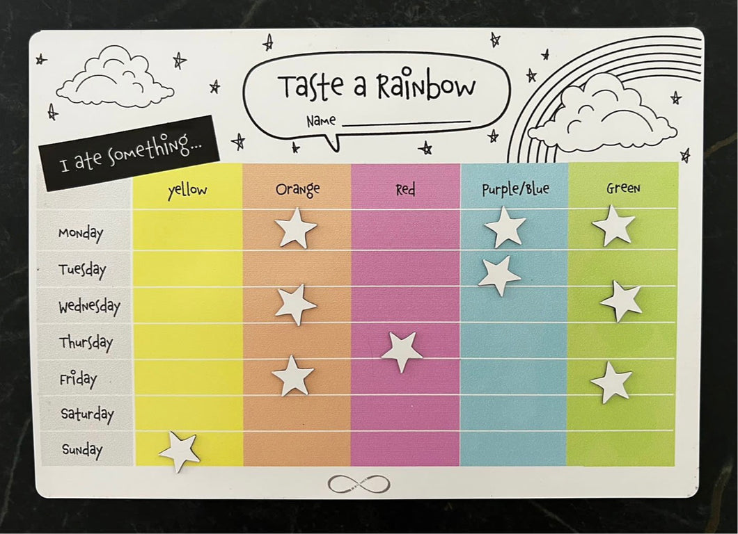 Food Rainbow magnet star chart